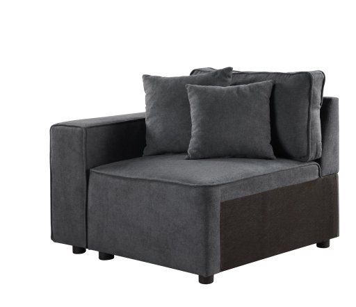 Modular  Left Facing Chair with Pillows