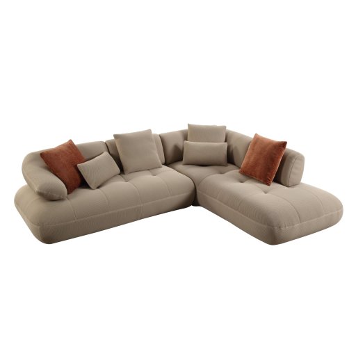 Sectional Sofa with Pillows