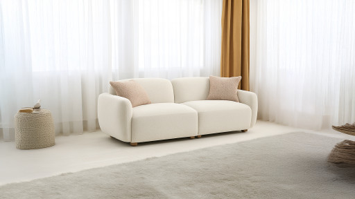 Sectional Sofa with Pillows