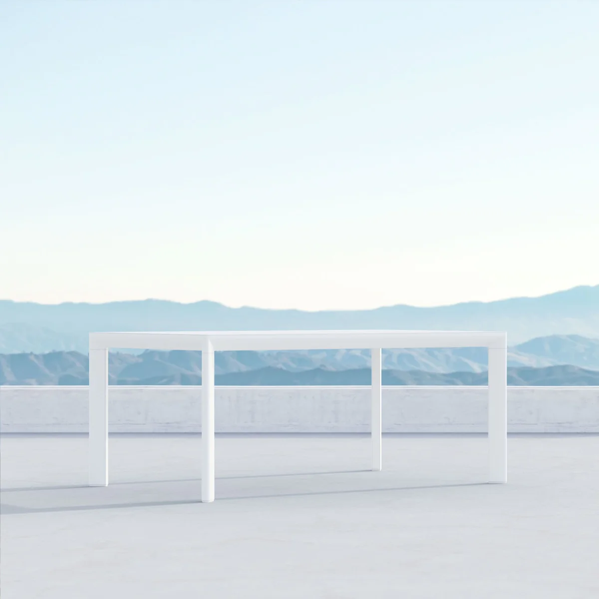 Porto 72in Dining Table White