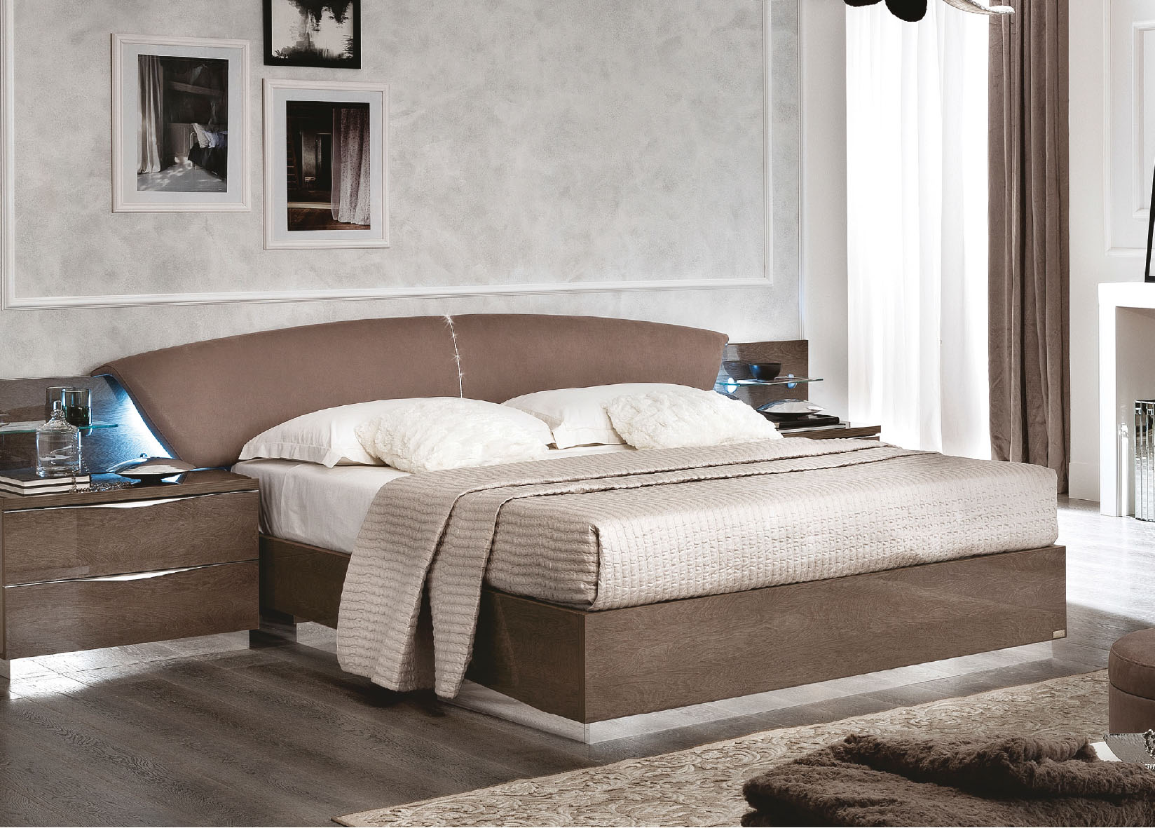 Platinum Drop Queen bed