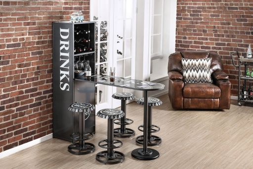 Wine Cabinet W/Foldable Table