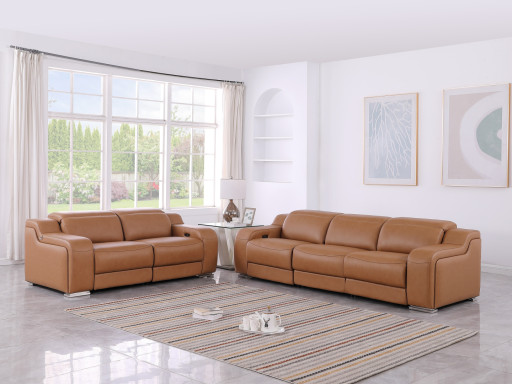 Power Reclining Sofa and Loveseat Set