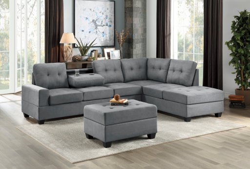 Reversible Sectional and Storage Ottoman