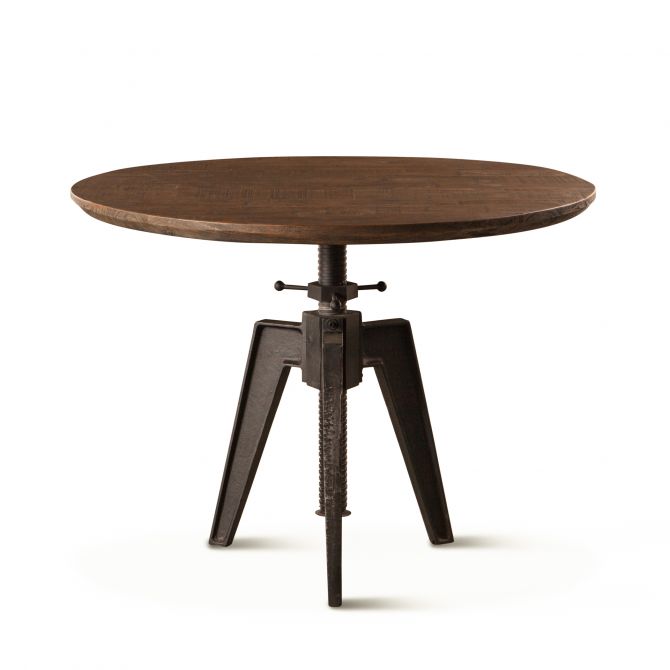 Dakota- Round Adj Table Band Saw Teak