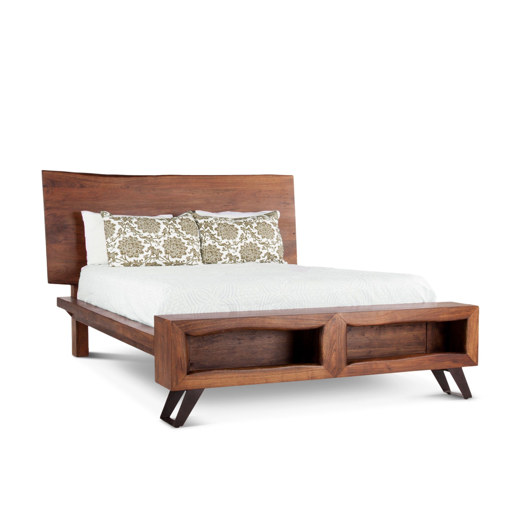 Nottingham-King Bed Mid-Century Brown 