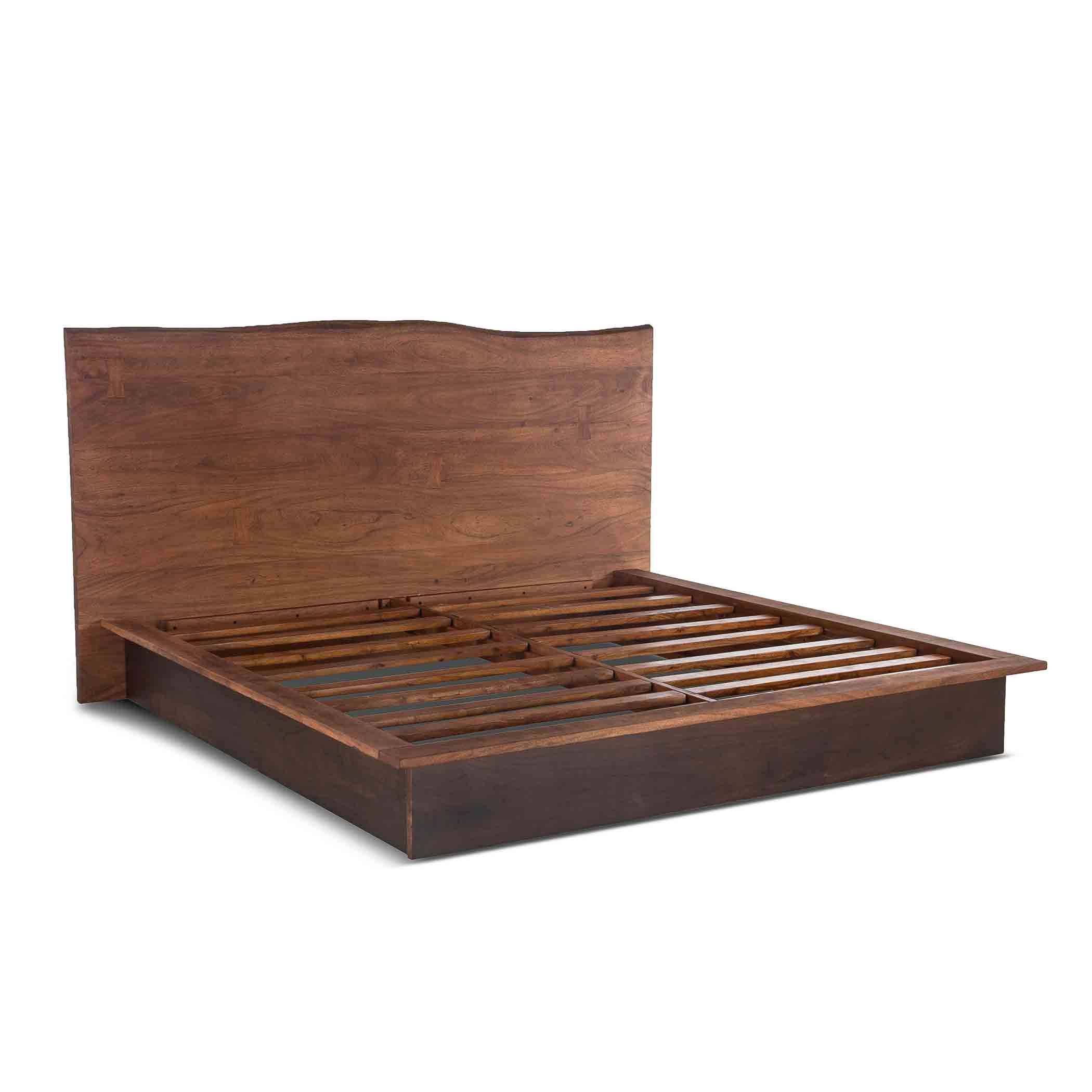 Palermo- King Bed Raw Walnut Ebony