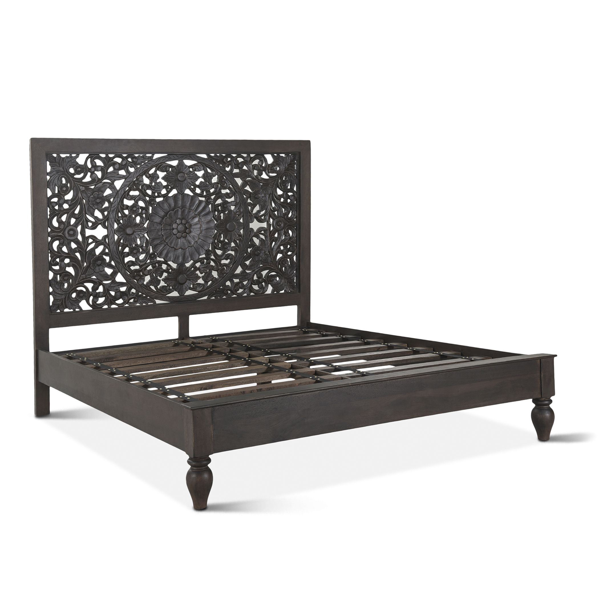 Haveli-King Bed Vintage Brown