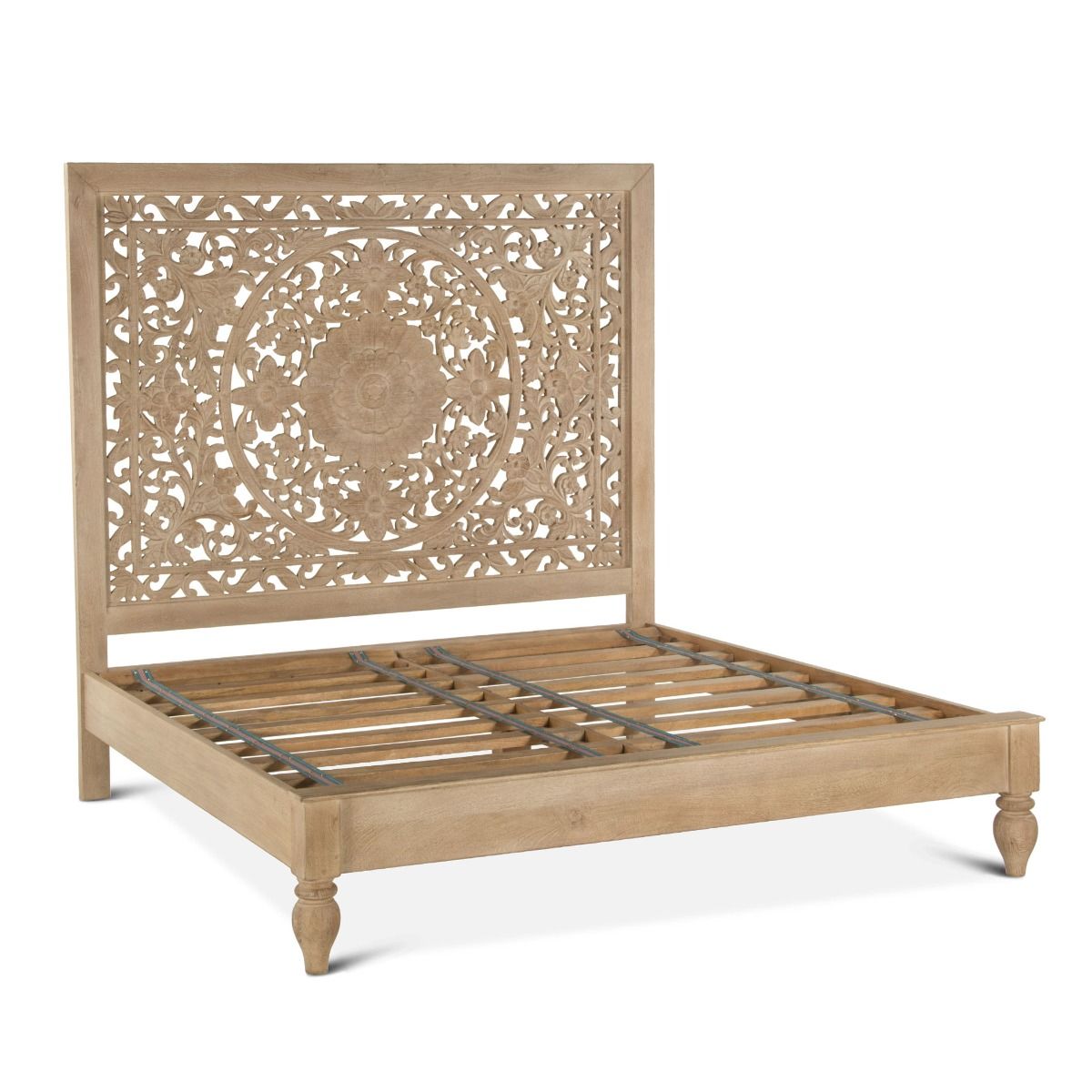 Haveli-King Bed whitewash