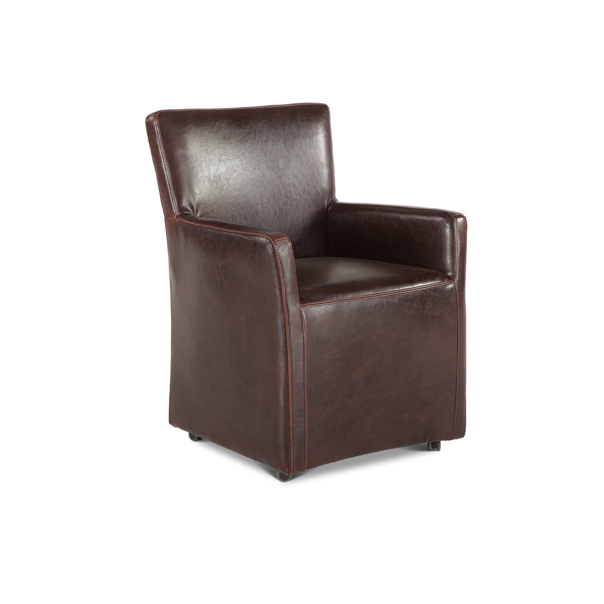Paddy-Peabody Chair-leather-wheels-brown