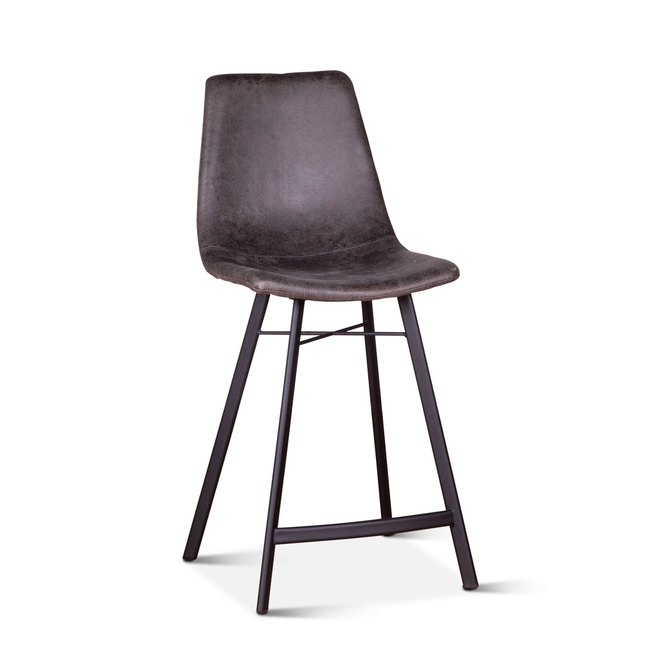 Hudson Mid Century Retro Counter Chair in Charcoal