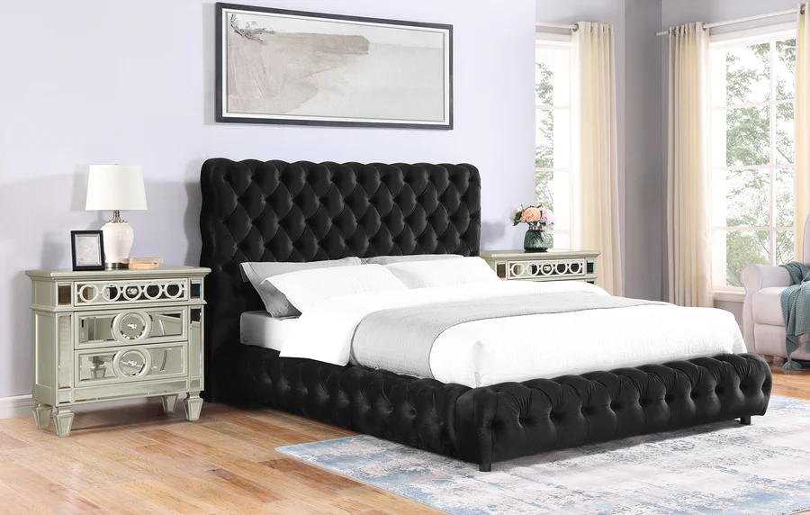 Black Velvet Bed King