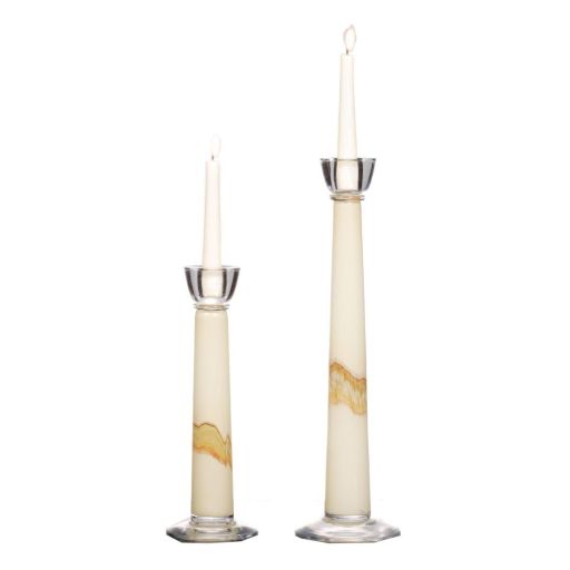 Crema Glass Candleholder