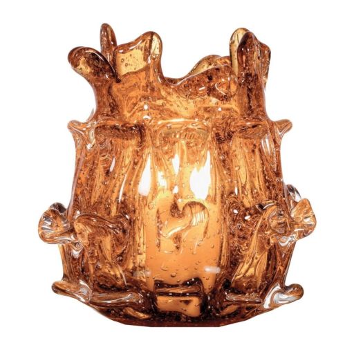 Urchin Orange Glass Candleholder