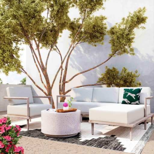 Right Facing Patio Sectional Sofa